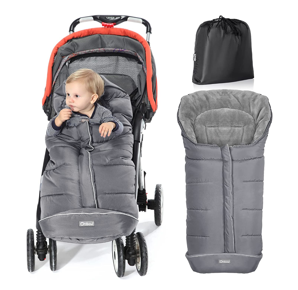 Grey Pushchair Stroller Sleeping Bag