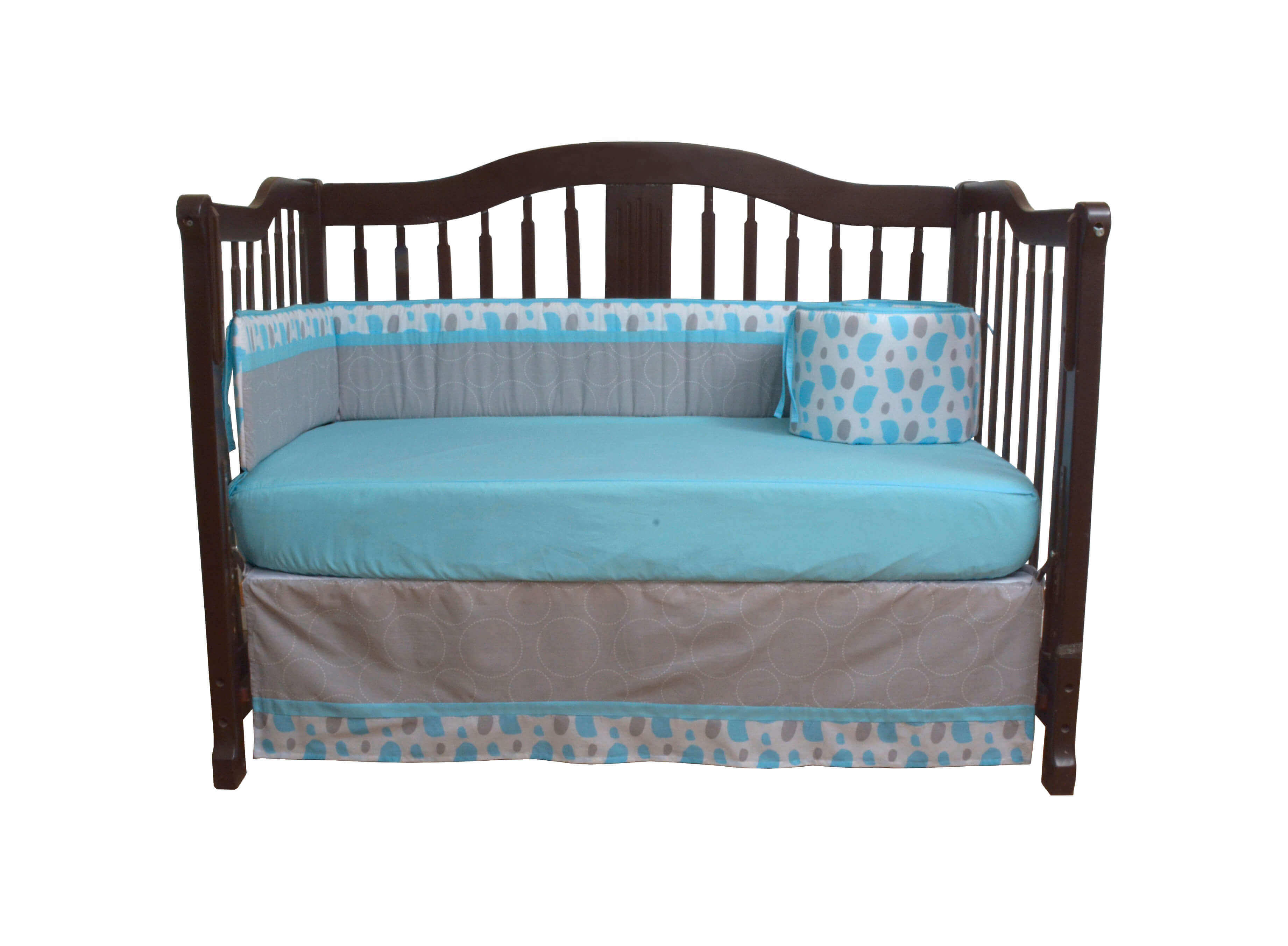 Mini Neutral Portable Crib Bedding Set Dreambaby